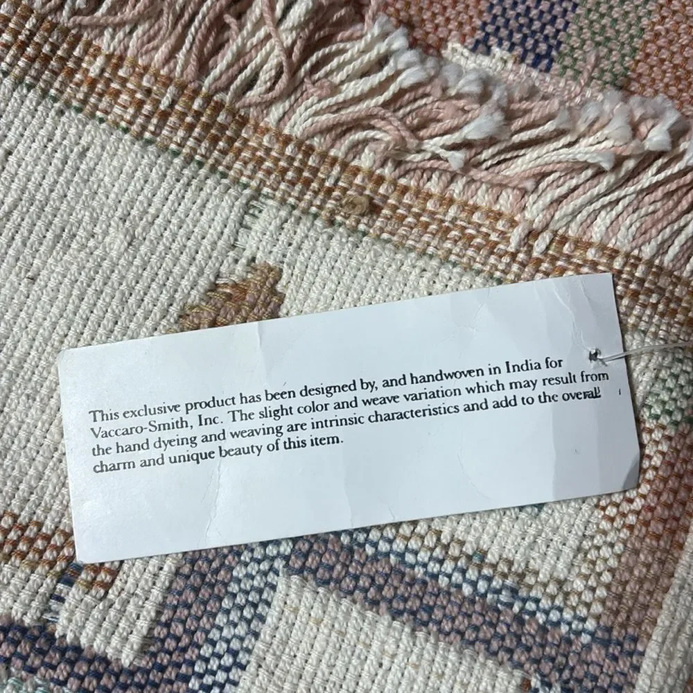 Vacarro-smith Inc made in India southwestern bohemian handwoven throw tapestry